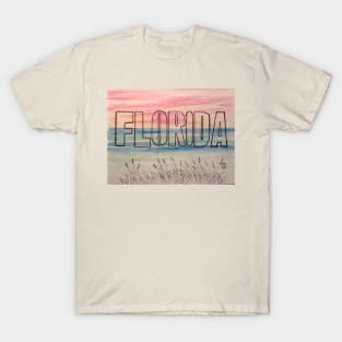 Florida Beach Postcard T-Shirt